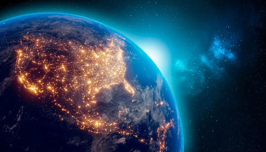 United States from space at night